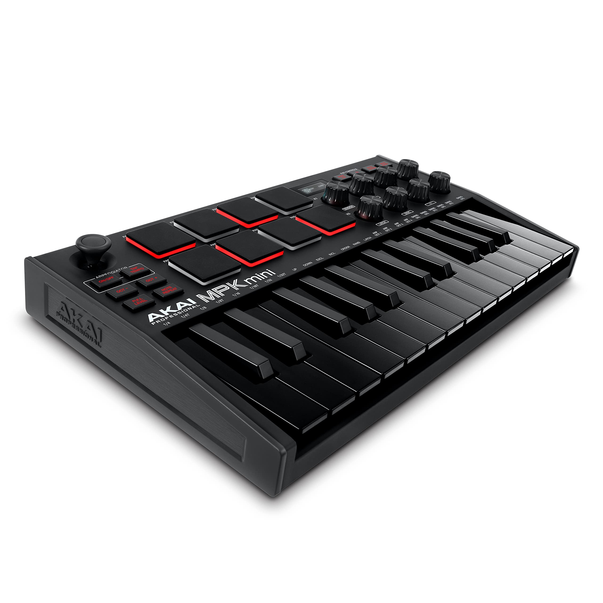 Akai Professional MPK Mini MK3 - 25 キー USB MIDI キーボード コントローラー 8 バックライト付きドラムパッド、8 ノブ、音楽制作ソフトウェア付属 (ブラック)