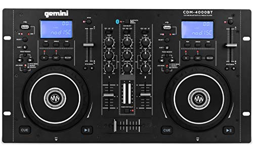  Gemini Sound サウンド CDM-4000BT スタンドアロン Bluetooth ストリーミング プロフェッショナル DJ デュアルデッキ メディアプレーヤー ミキサー CD/CDR USB 再生...