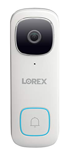 Lorex 2KQHDWi-Fiビデオドアベル屋外防犯カメラ|人の検出とカラーナイトビジョン|超広角レンズ＆双...