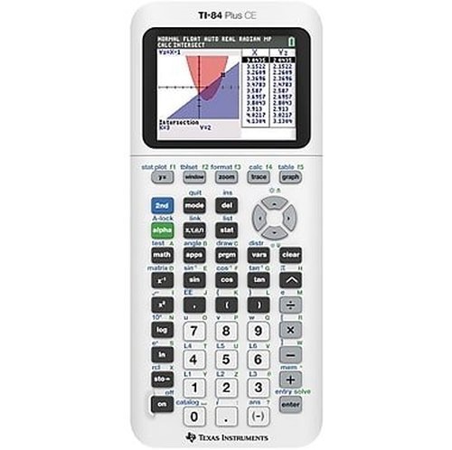 Texas Instruments TI-84 Plus CE カラーグラフ電卓、ブライトホワイト