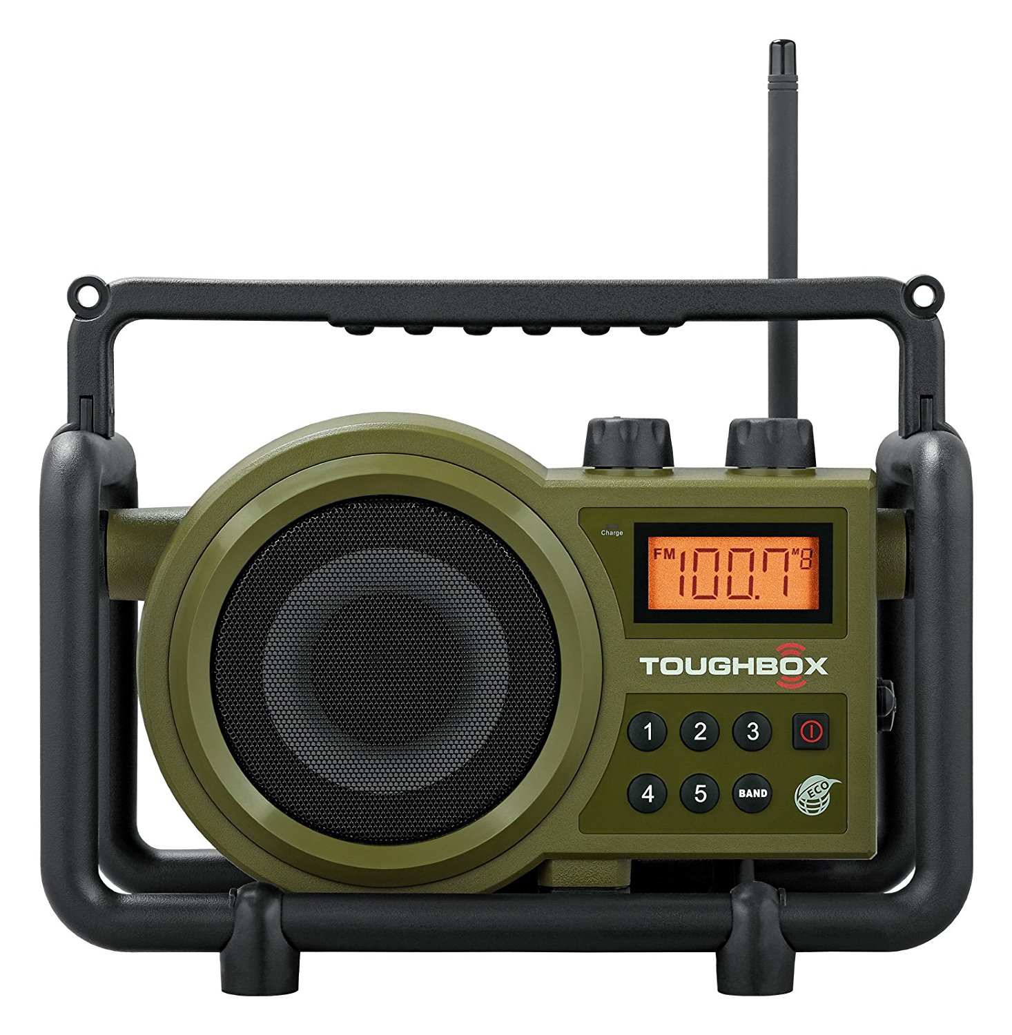 Sangean America, Inc. Sangean TB-100（タフボックス）AM / FM / AUX-In Ultra Rugged Digital Tuning充電式ラジオ（緑）