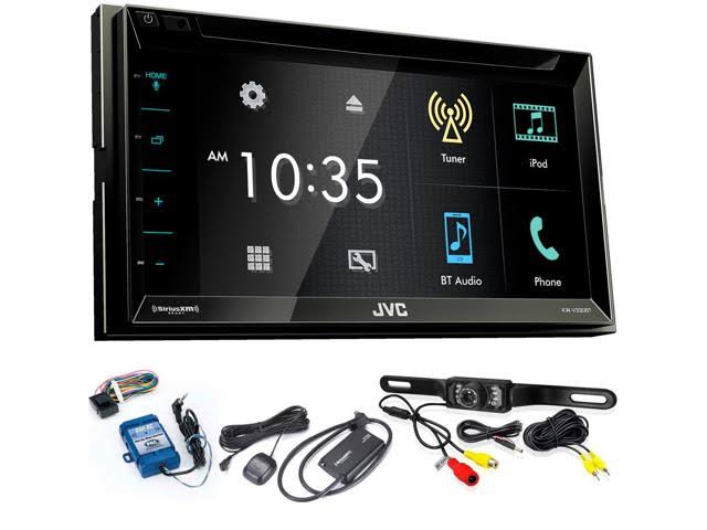 JVC KW-V330BT 6.8 ' BT/DVD/CD/AM/FM/デジタル メディア カー ステレオ SiriusXM チューナー、バックアップ カメラ、ステアリング ホイール コントロール付き