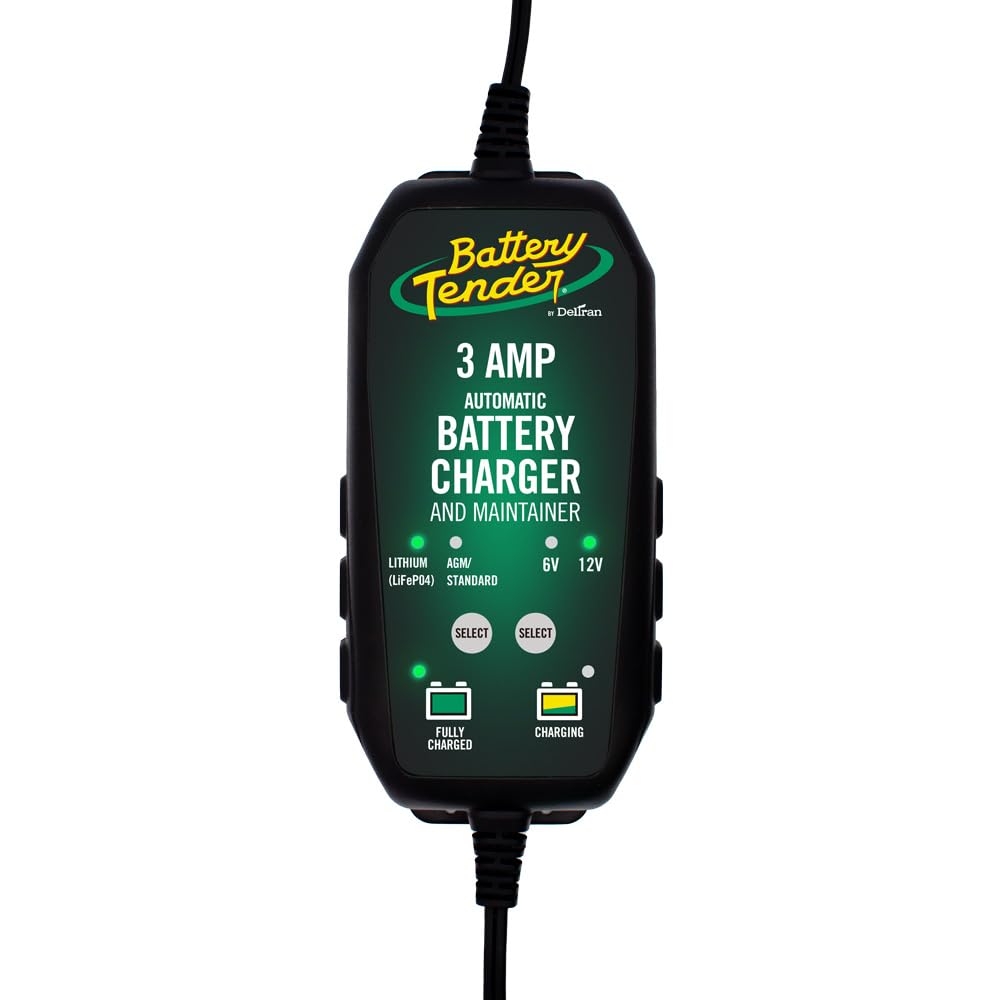 Battery Tender AMP 車用充電器 - 自動車用切り替え可能 6/12V、全自動および車、SUV、トラック用メンテナンス器 6V/12V、022-0202-COS