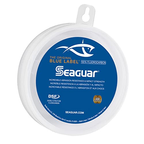 Seaguar ブルーラベル フロロカーボン釣り糸リーダー、驚異的な耐衝撃性と耐摩耗性、素早い沈下、強度と柔ら...