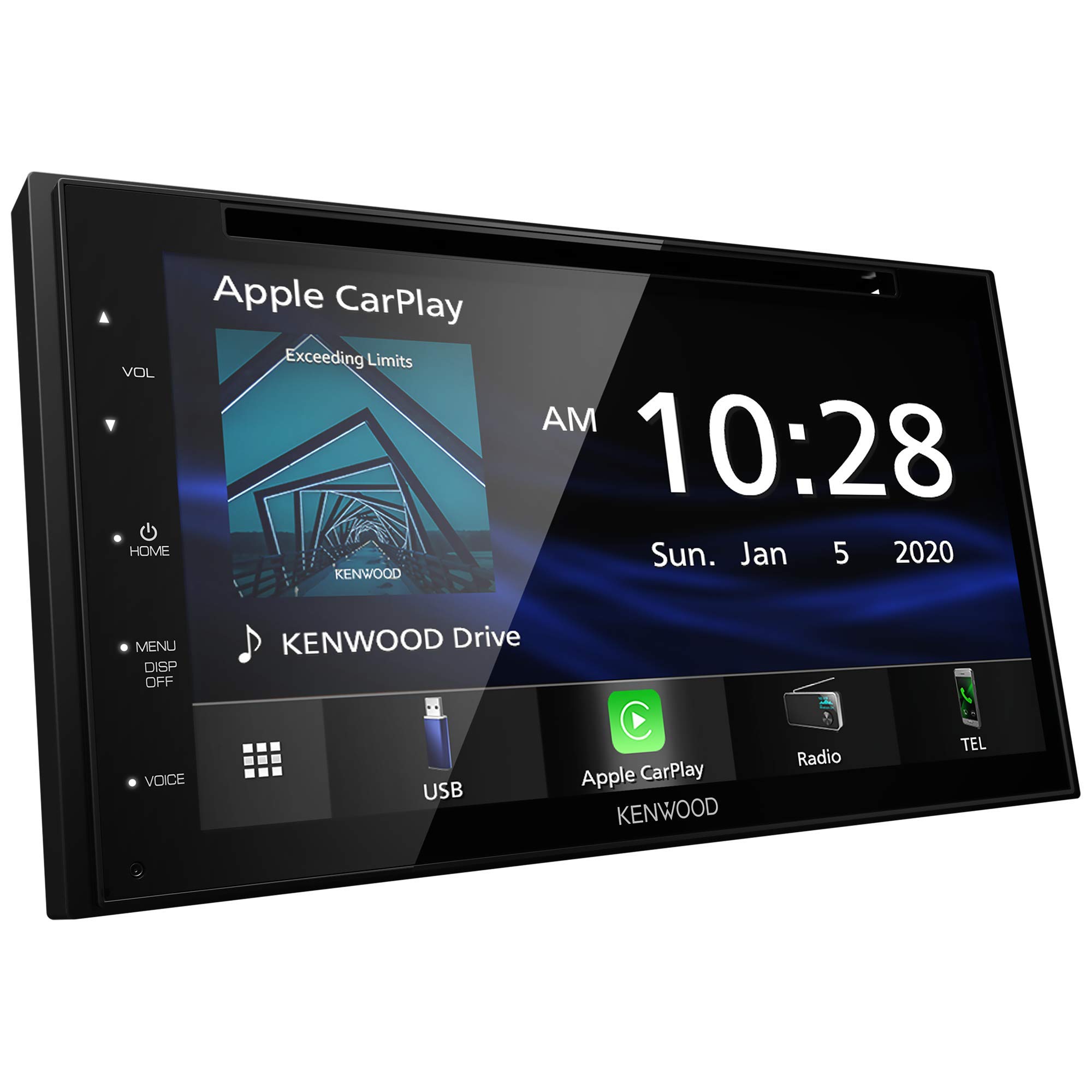  KENWOOD DDX5707S ダブルディン DVD カーステレオ、Apple Carplay および Android Auto 搭載、6.8 インチタッチスクリーン、Bluetooth、バックアップカメラ入力、サブウーファー出力、USB...