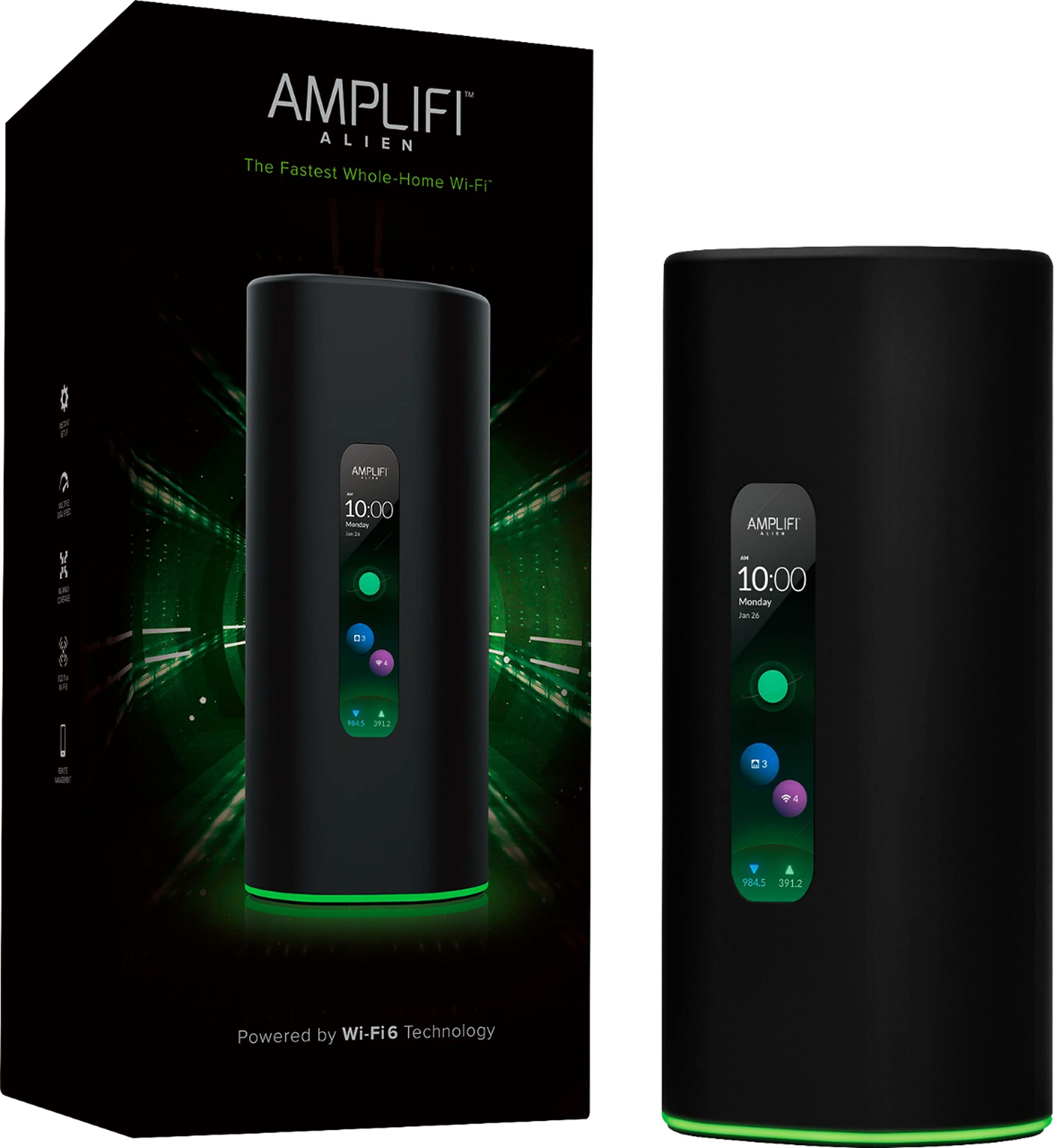 Ubiquiti Networks AmpliFi Alien トライバンド WiFi 6 スケーラブル メッシュ システム ルーター WiFi 6 AX ゲーミング メッシュ ネットワーキング システム