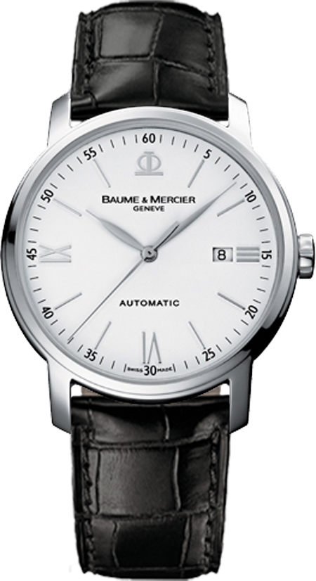 Baume & Mercier メンズ8592クラシマ自動レザーストラップウォッチ