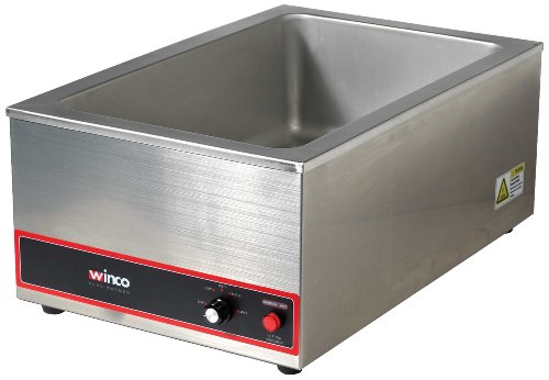 Winco FW-S500 業務用ポータブルスチームテーブルフードウォーマー 120V 1200W、ステンレス...