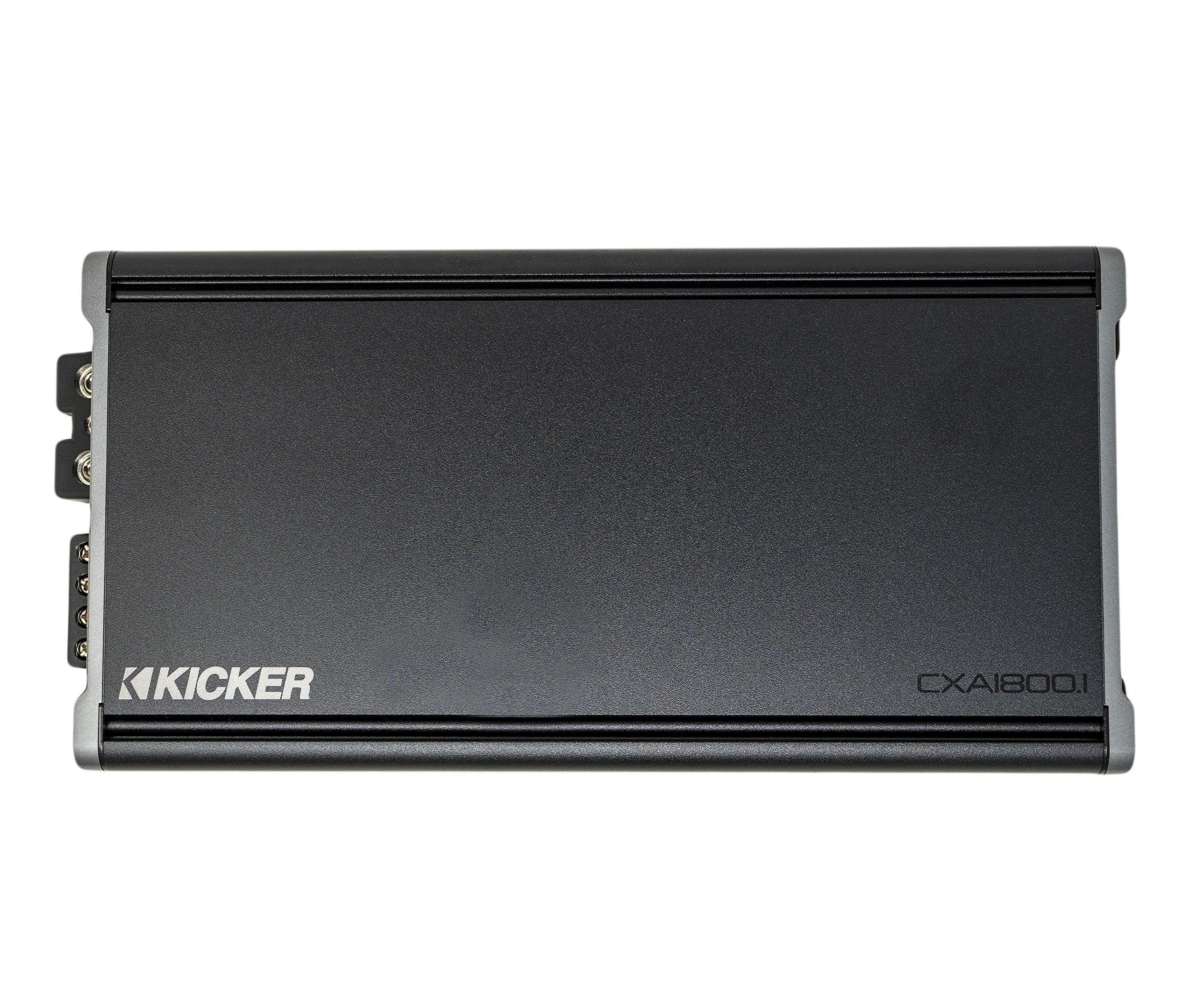 Kicker CX1800.1 カーオーディオ 1800 ワット モノラル アンプ、低音ブースト付き、ブラック...