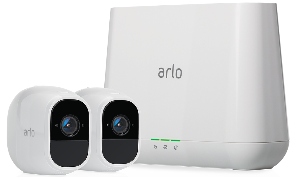 Netgear Inc Arlo Pro by NETGEAR Security System with Siren-2つの充電式ワイヤーフリーHDカメラ、オーディオ、屋内/屋外、ナイトビジョン（VMS4230）、Alexaで動作