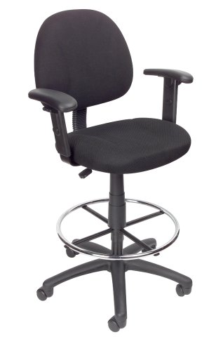 Boss Office Products Ergonomic Works 製図椅子 アームなし ブルー