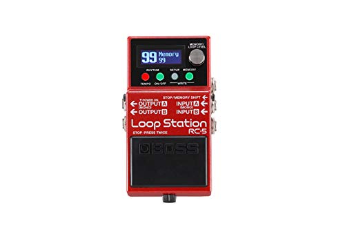 Boss Loop Station - クラス最高の音質、99 のフレーズメモリー、57 のリズム、MIDI コントロールサポートを備えた高度なコンパクトルーパー。 (RC-5)
