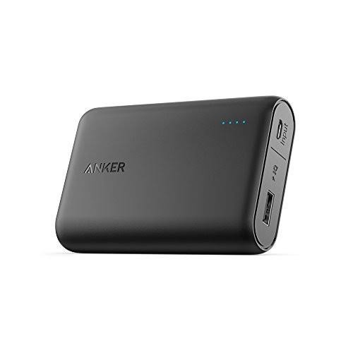 Anker PowerCore 10000、最小かつ最軽量の 10000mAh 外部バッテリーの 1 つ、iPhone、Samsung Galaxy など向けの超コンパクト、高速充電テクノロジーパワーバンク
