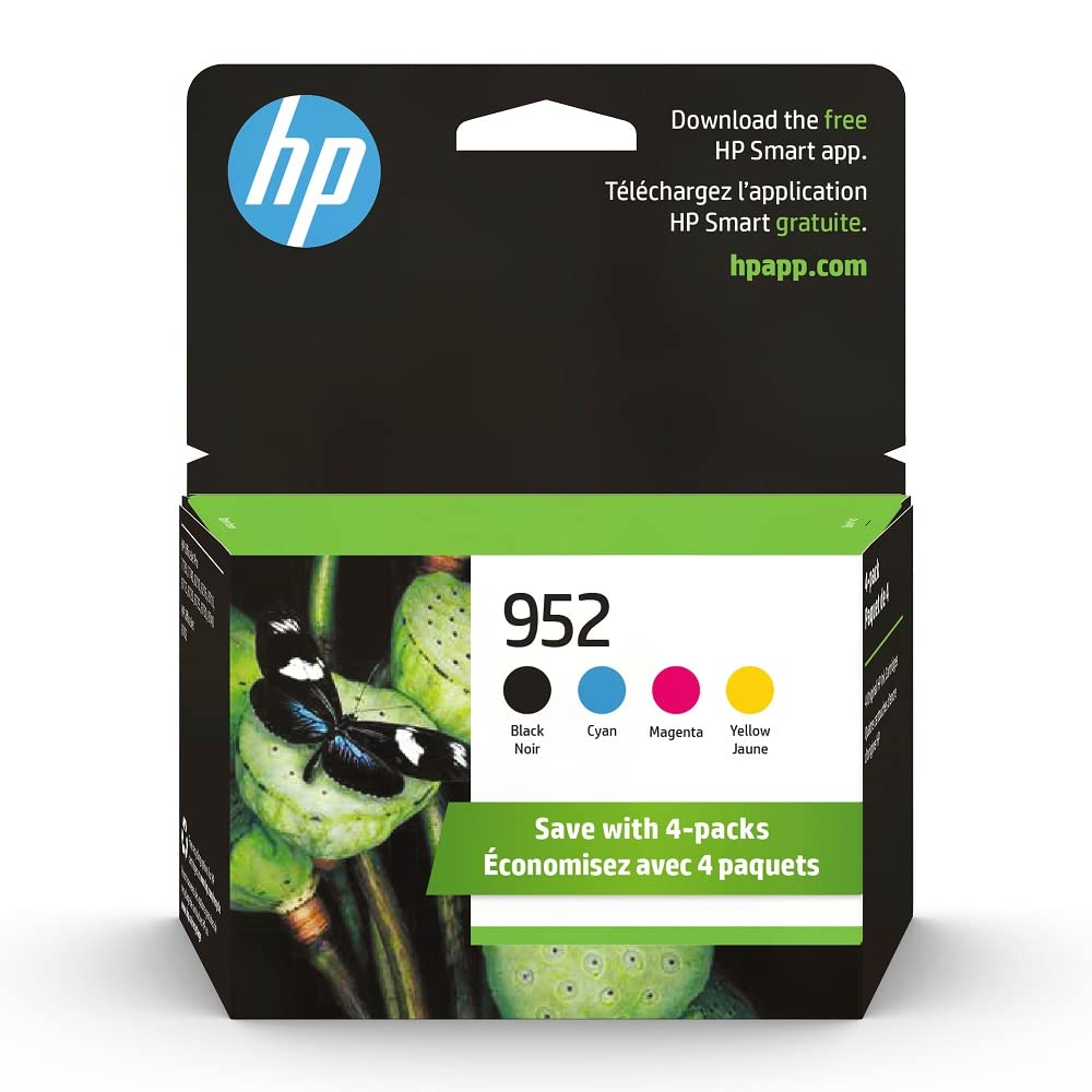 HP 952 | 4 インク カートリッジ |ブラック、シアン、マゼンタ、イエロー | F6U15AN、L0S...