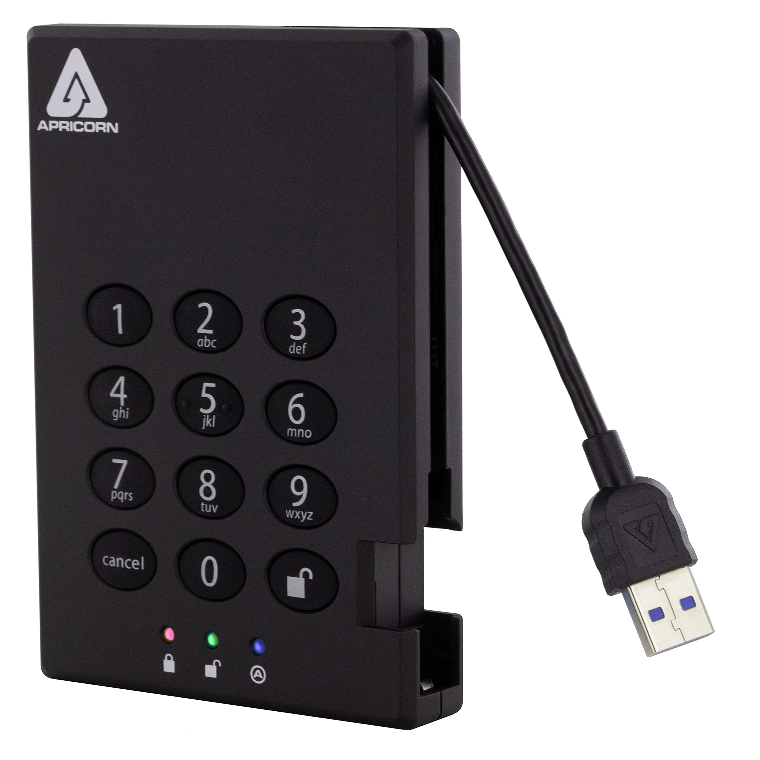 Apricorn Aegis Padlock USB 3.0 ポータブル外付けハードドライブ