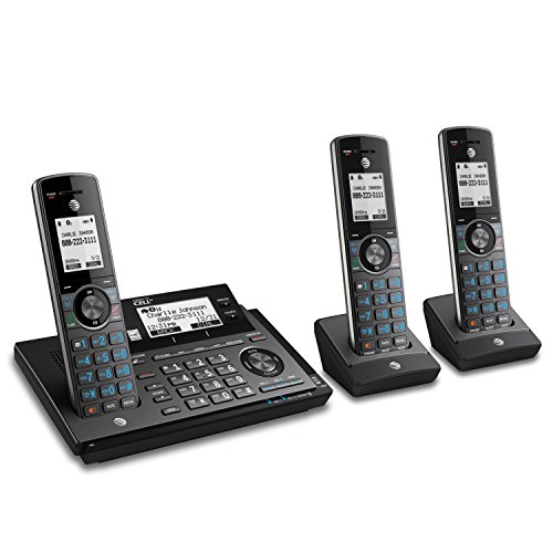  AT&T CLP99387 DECT 6.0 拡張可能なコードレス電話、Bluetooth で携帯電話に接続、スマート コール ブロッカーおよび応答システム、メタリック ブルー、ハ...