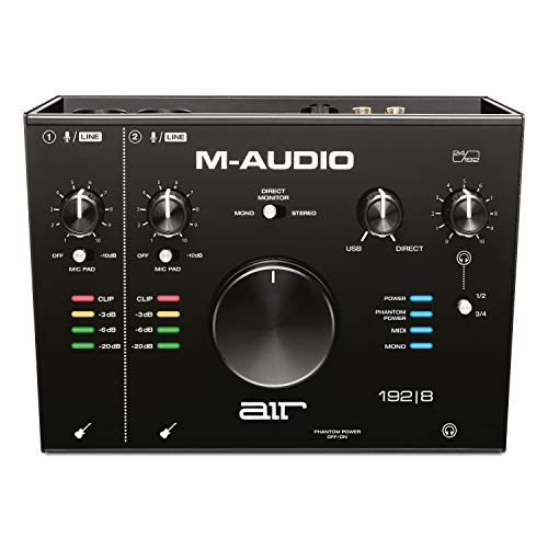 M-Audio AIR 192 | 8-Pro-Tools＆Ableton Live、Plus Studio-Grade FX＆Instrumentsのレコーディングソフトウェアを備えた2入力4出力USBオーディオ/ MIDIインターフェース