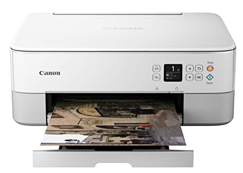 Canon PIXUS TS5320 オールインワン ワイヤレス プリンター、スキャナー、AirPrint 搭載コピー機、ホワイト、Alexa と連携