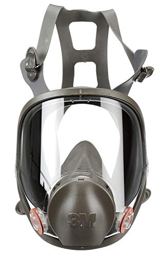 3M Safety Safety 142-6800 Safety 再利用可能なフルフェイスマスクマスク、グレー、M