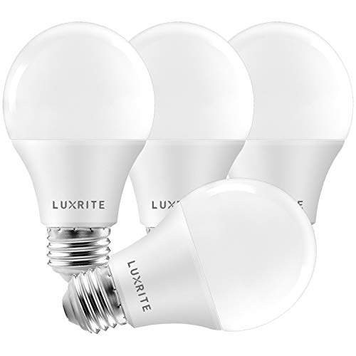 LuxRite A19 LED 電球 75W 相当、1100 ルーメン、調光可能な標準 LED 電球 11W、密閉器具定格、Energy Star、E26 中口金 - 屋内および屋外