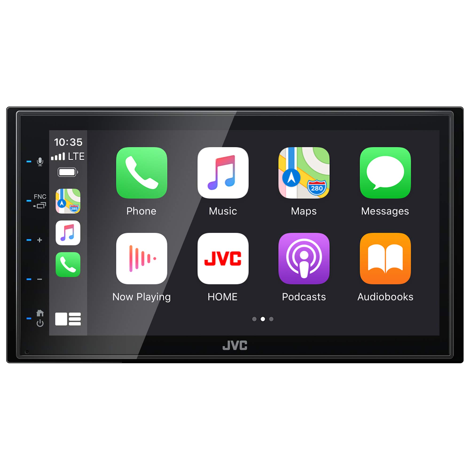  JVC KW-M56BT Apple CarPlay Android Auto マルチメディア プレーヤー、6.8 インチ容量性タッチスクリーン、Bluetooth オーディオおよびハンズフリー通話、MP3 プ...