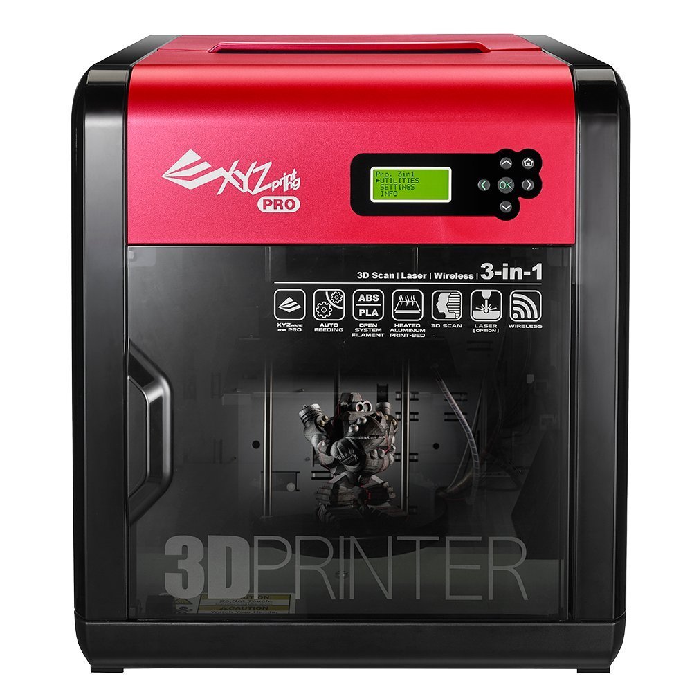 XYZprinting, Inc. [オープンフィラメント] XYZprinting da Vinci 1.0Pro。3 in1ワイヤレス-7.8 '' x 7.8 '' x 7.5 ''（3Dプリンター/ 3Dスキャナー/レーザー彫刻機）