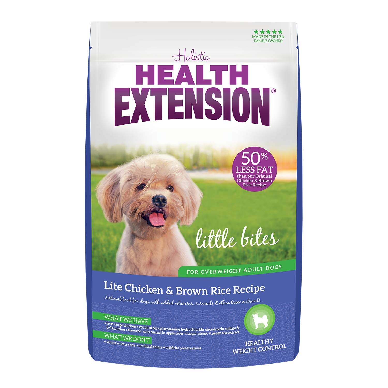  Health extension Little Bites ドライドッグフード、ビタミンとミネラルを追加した自然食品、ティーカップ、おもちゃ、小型犬、チキンと玄米のレシピに最適...