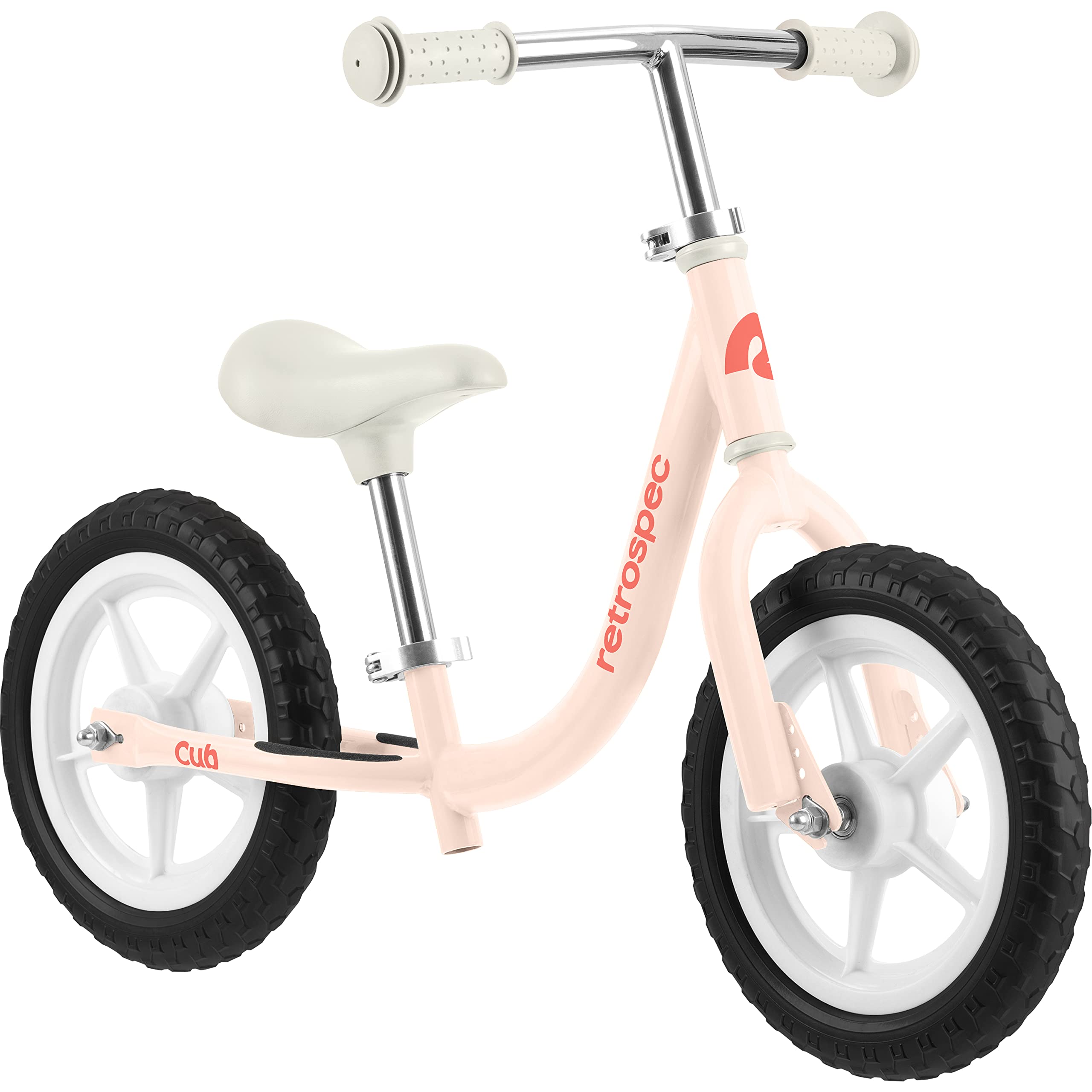  Retrospec Cub 幼児 12 フィート バランスバイク、18 か月 - 3 歳、女の子と男の子向けのペダルなし初心者子供用自転車、パンクしないタイヤ、調節可能...