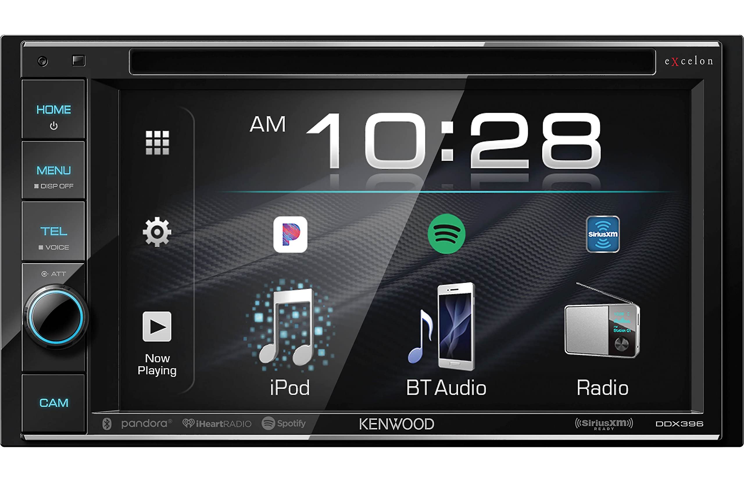 KENWOOD eXcelon DDX396BT ダブル DIN SiriusXM 対応 Bluetooth インダッシュ DVD/CD/AM/FM カーステレオ レシーバー (6.2 インチ タッチスクリーン付き)