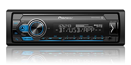  Pioneer MVH-S310BT シングル Din 内蔵 Bluetooth、MIXTRAX、USB、補助、Pandora、Spotify、iPhone、Android およびスマート同期アプリの互換性車載デジタル メディア レシーバー...