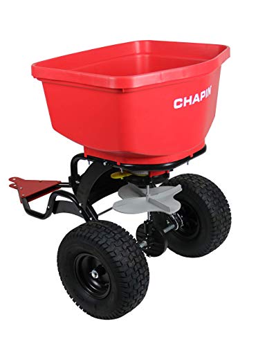 Chapin 8620B 150 lb Tow Behind Spreader with Auto- ストップ、レッド 8620B 150 ポンド 自動停止付きスプレッダー後方牽引
