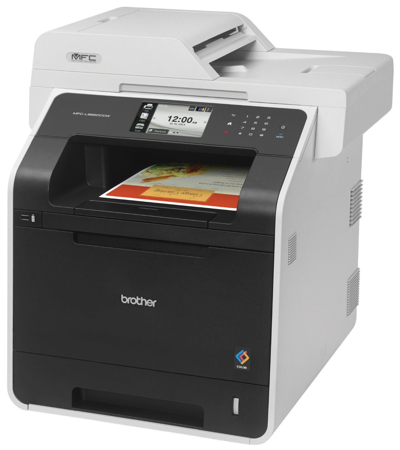 Brother Printer MFC-L8850CDWワイヤレスカラーレーザープリンター、スキャナー、コピー機、ファックス、Amazonダッシュ補充対応