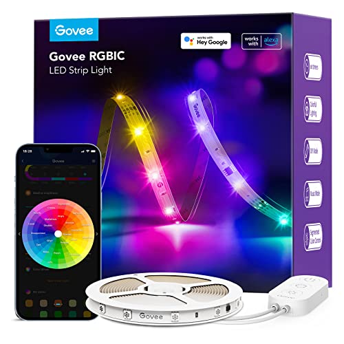 Govee LED ストリップ ライト、RGBIC Pro WiFi ワイヤレス スマート ライト ストリップ、Alexa Google アシスタントと互換性あり