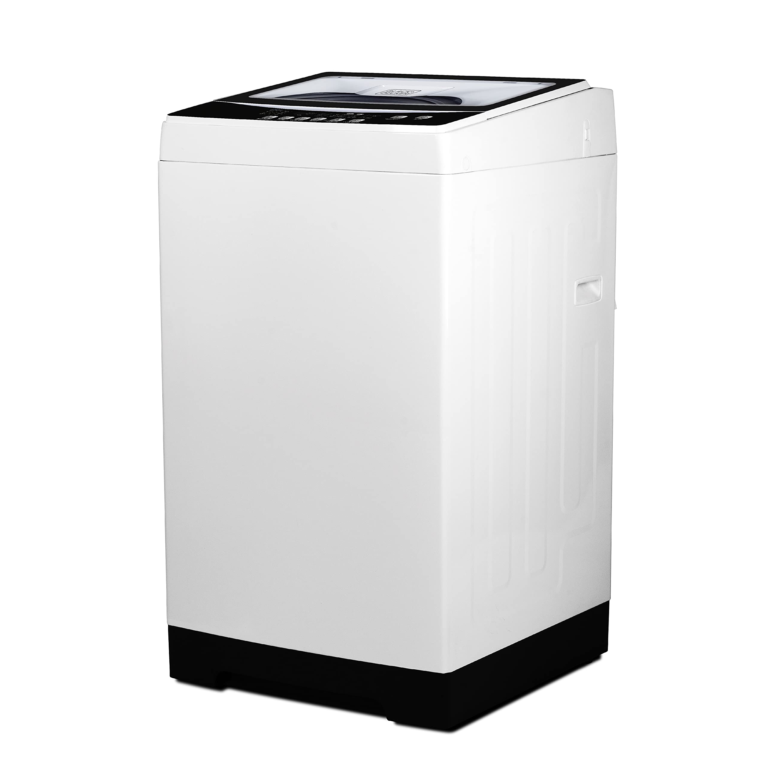 BLACK+DECKER 小型ポータブル洗濯機、家庭用洗濯機、ポータブル洗濯機 3.0Cu。フォート6サイクル、透明蓋、LEDディスプレイ付き