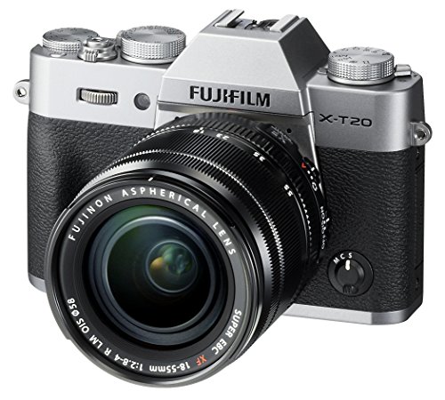 Fujifilm X-T20ミラーレスデジタルカメラ（XF18-55mmF2.8-4.0 R LM OISレンズ付き）-シルバー