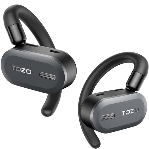  TOZO Open Buds 軽量完全ワイヤレスイヤフォン（マルチアングル調整機能付き）、オープンイヤー二軸設計の Bluetooth 5.3 ヘッドフォンで快適さが長時間...