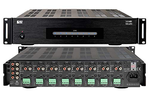 OSD Audio 8ゾーン16チャンネルデジタルアンプ、80W/チャンネル、分散オーディオおよびホームシアター - MX1680