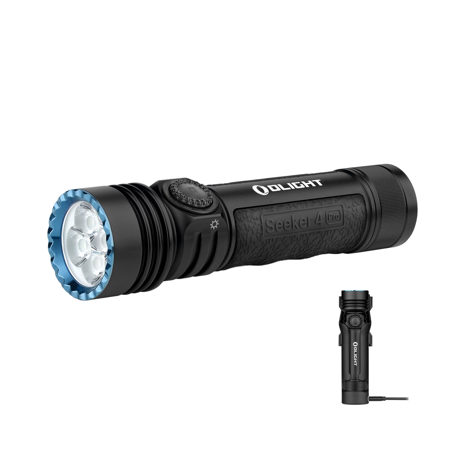 Olight Seeker 4 Pro 充電式懐中電灯、高ルーメン強力で明るい懐中電灯 4600 ルーメン...