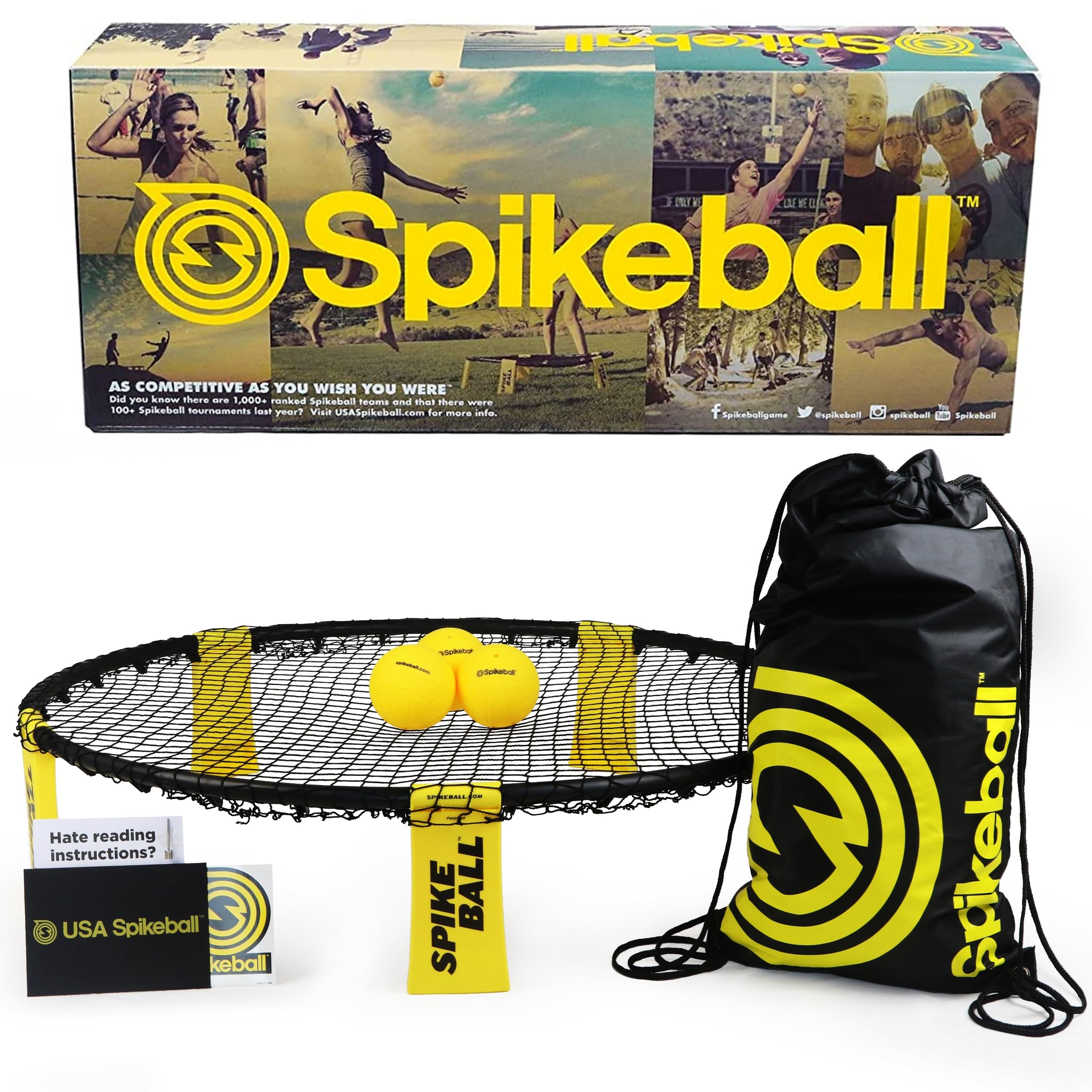 Spikeball スタンダード 3 ボール キット - 裏庭、ビーチ、公園、屋内でのゲーム