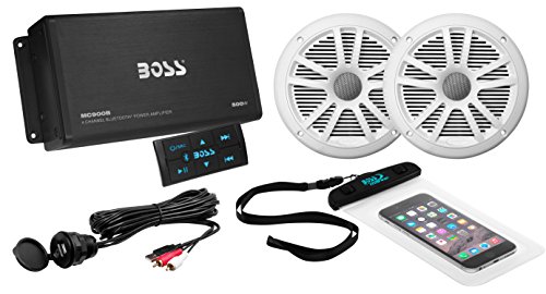 BOSS Audio Systems ASK902B.6 マリン 500 ワット 4 チャンネルアンプ 6.5...
