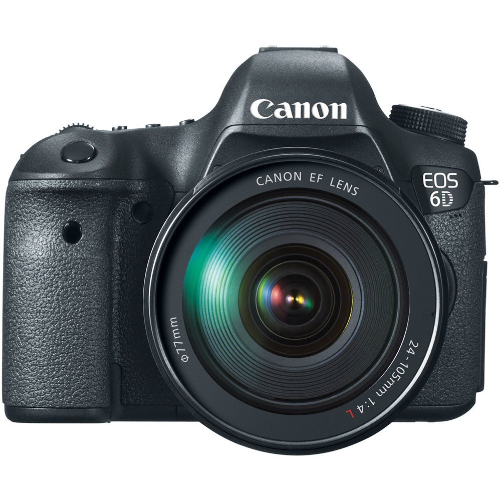 Canon EOS 6D 20.2 MP CMOSデジタル一眼レフカメラ（3.0インチLCDおよびEF 24-105mm f / 4L IS USMレンズキット付き）-Wi-Fi対応