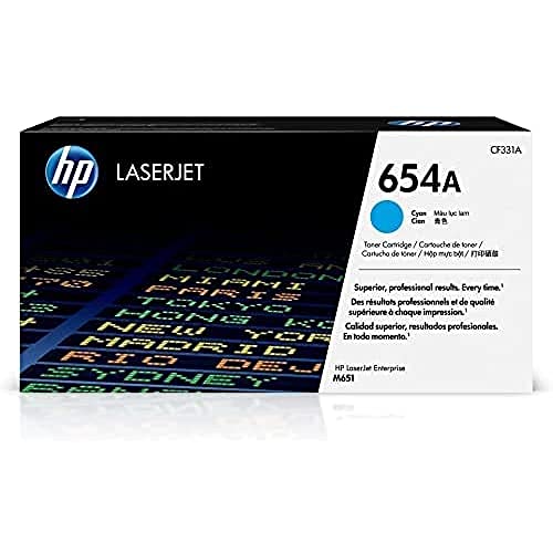 HP オリジナル 654A シアン トナー カートリッジ | Color LaserJet Enterpris...