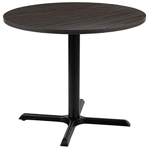 Flash Furniture 36 フィートの円形多目的会議テーブル、素朴なグレー