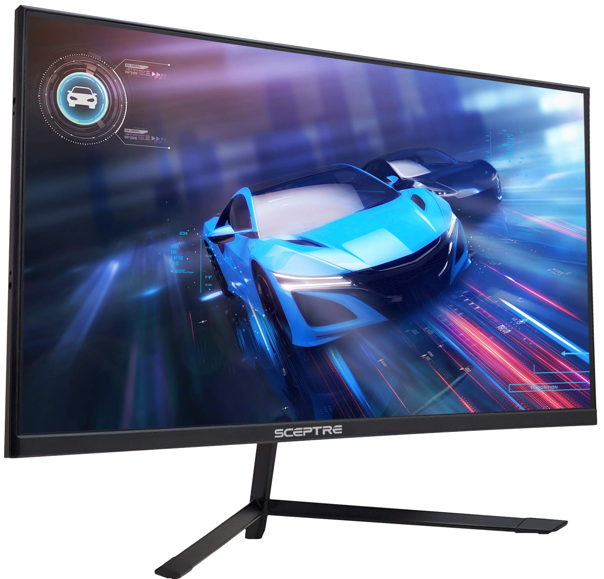 Sceptre 27 インチ IPS LED ゲーミング モニター 1ms HDMI x3 DisplayPort 最大 144Hz AMD FreeSync プレミアム内蔵スピーカー、エッジレス マシン ブラック (E275B-FPN168)