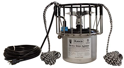 Kasco Deicer HP 湖 & 池防氷器 120V (25 フィート電源コード) 池、湖、ドックバブラー用水防氷器