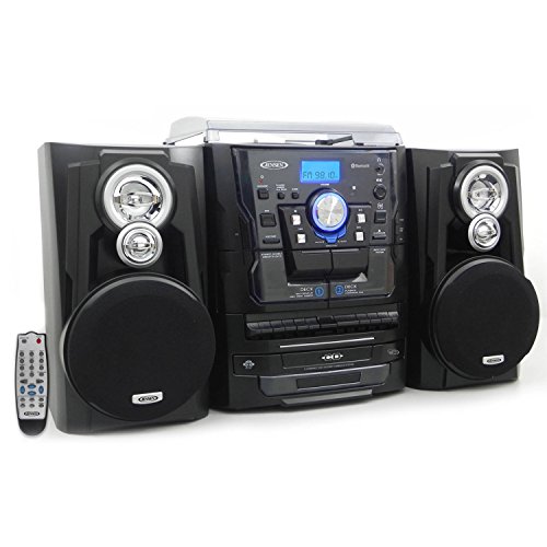 JENSEN Bluetooth 3-Speed Stereo Turntable and 3 CD Chan...