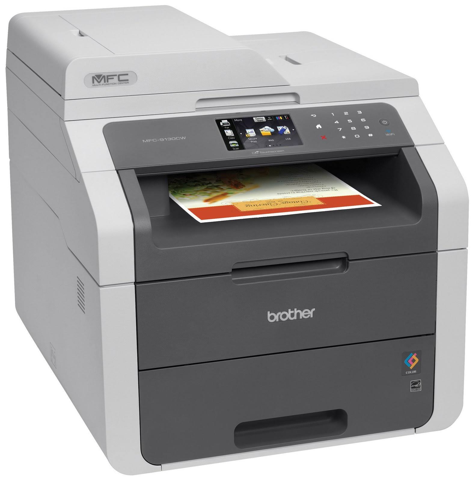 Brother Printer ブラザーMFC9130CWワイヤレスオールインワンプリンター、スキャナー、コピー機、ファックス、Amazonダッシュ補充対応