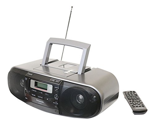 Panasonic RX-D55GC-K ラジカセ ハイパワー MP3 CD AM/FM ラジオ カセット レコーダー USB & 音楽ポート付き 高音質 2ウェイ 4 スピーカー (ブラック)