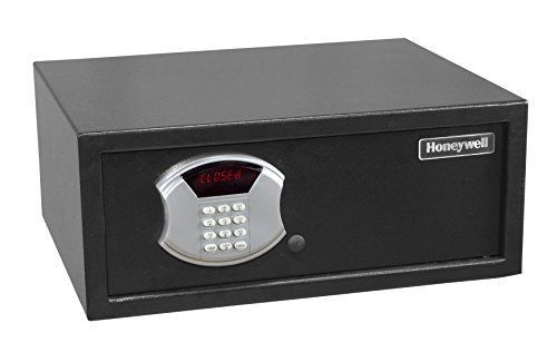 Honeywell Safes & Door Locks 金庫とドアロック-5105ロープロファイルスチールセキュリティ金庫、ホテルスタイルのデジタルロック、1.14-立方フィート、黒