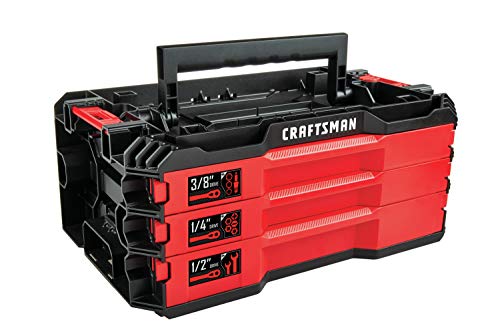 Craftsman 3つの引き出しボックスを備えた機械工具キット、216ピース（CMMT99206）...